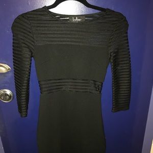Lulu’s Perfect Mesh Black Bodycon Dress